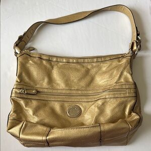 Dana Buchman Gold Shoulder Bag with Metallic Finish